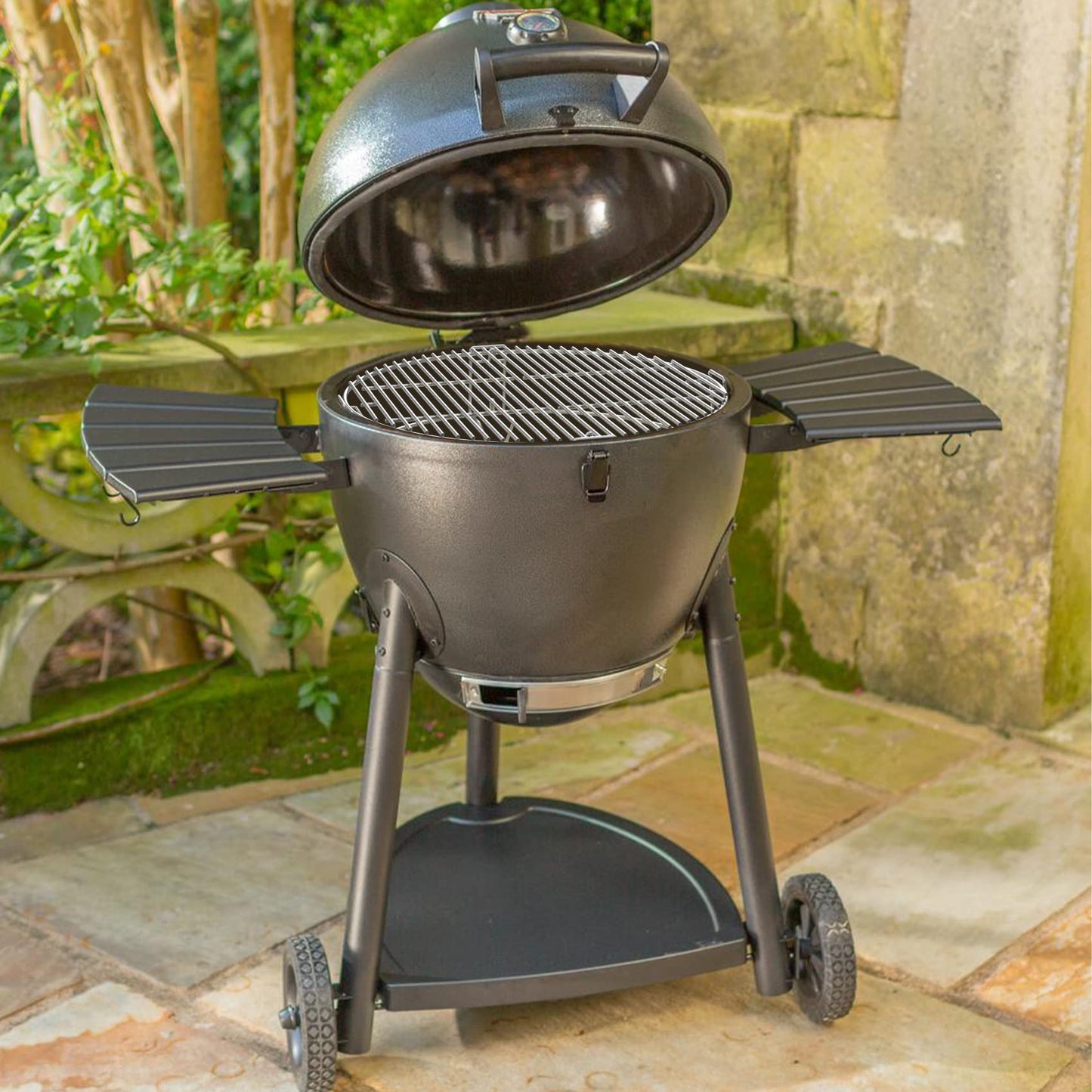 only fire BBQ Cooking Grate System Flexible Grilling Rack with Heat Deflector for Char-Griller AKORN Kamado Charcoal Grill & Smoker