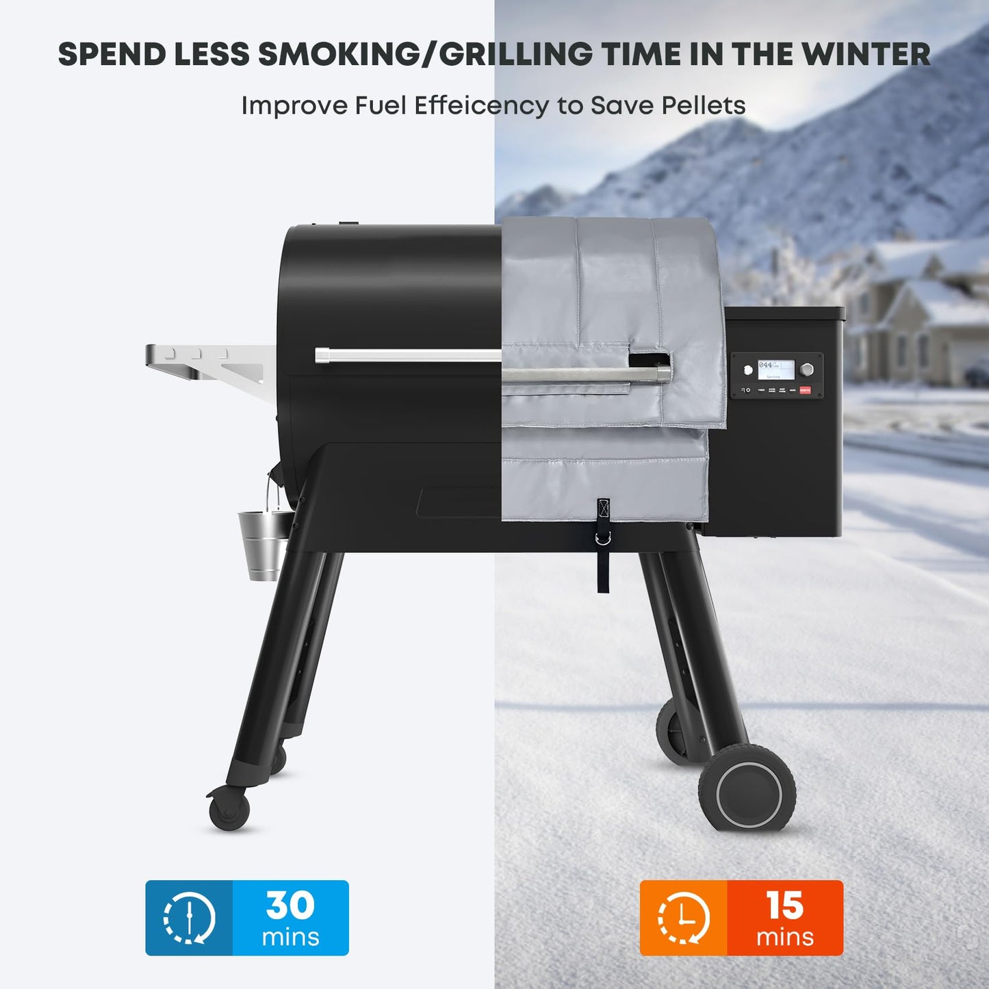 Stanbroil Heavy Duty Insulation Blanket for Trager Pro Series 780, Ironwood 885 Wood Pellet Grill and Smoker