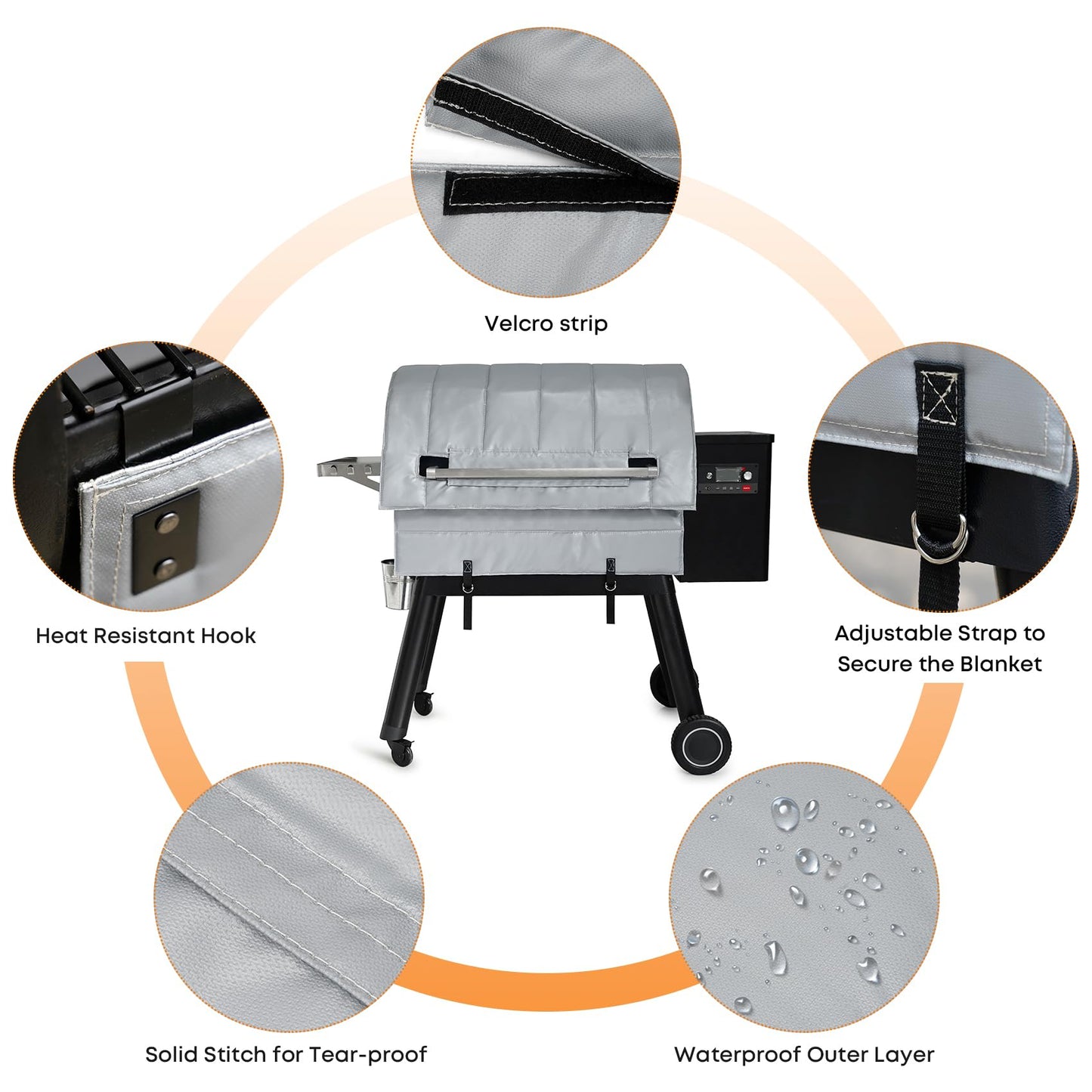 Stanbroil Heavy Duty Insulation Blanket for Trager Pro Series 780, Ironwood 885 Wood Pellet Grill and Smoker