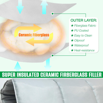 Grill Thermal Insulation Blanket for Traeger Pro Series 34 Texas Smoker Insulated Cover Insulator BAC628 Replacement Parts Winter Cooking Smoking BBQ Grilling Accessory